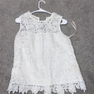 White nave sleeveless blouse